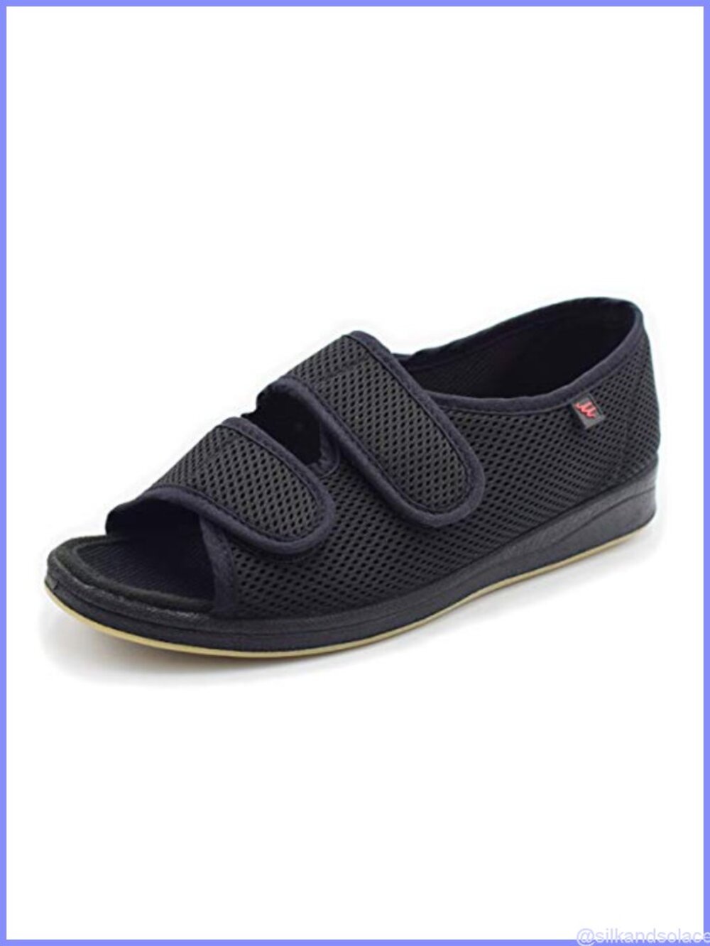 Women's Diabetic Slippers Open Toe Adjustable House Shoes for Swollen Feet